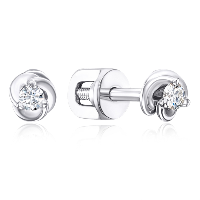 Золоті сережки з діамантами. Артикул 52816/02/1/8581