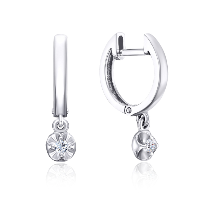 Золотые серьги с бриллиантами. Артикул 53838/02/1/8563