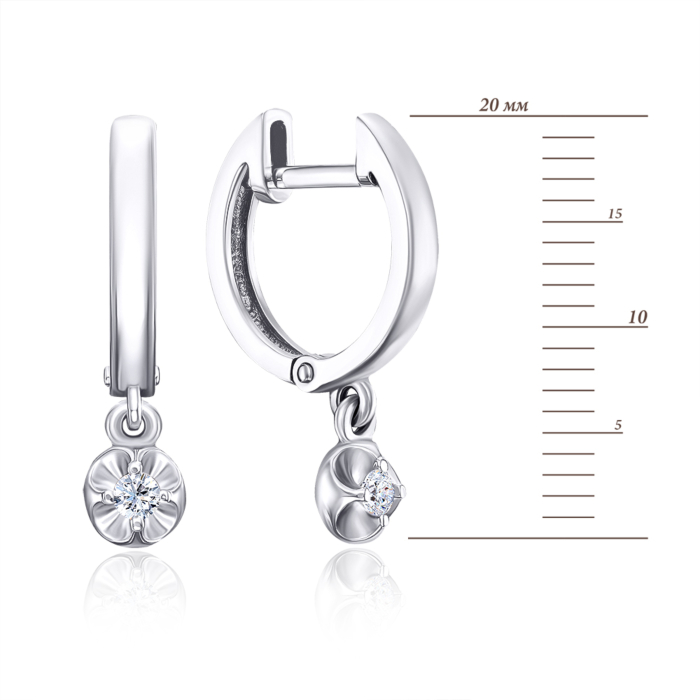 Золотые серьги с бриллиантами. Артикул 53838/02/1/8563