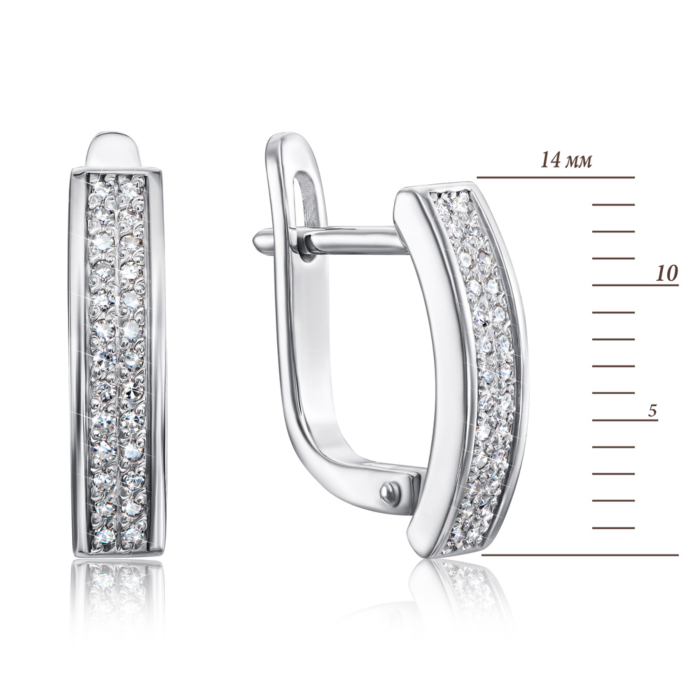 Золотые серьги с бриллиантами. Артикул 53874/02/1/8007