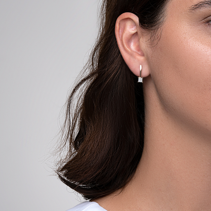 Золоті сережки з діамантами. Артикул 807018/14/1/8007