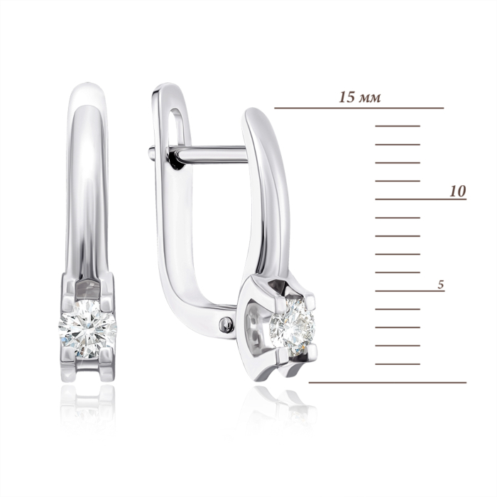 Золотые серьги с бриллиантами. Артикул 807043/02/1/9024