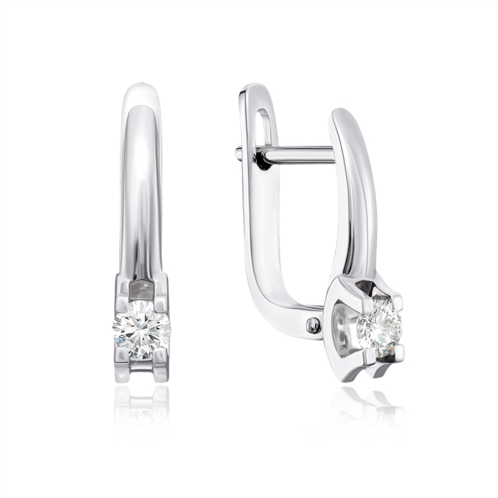 Золотые серьги с бриллиантами. Артикул 807043/02/1/9024