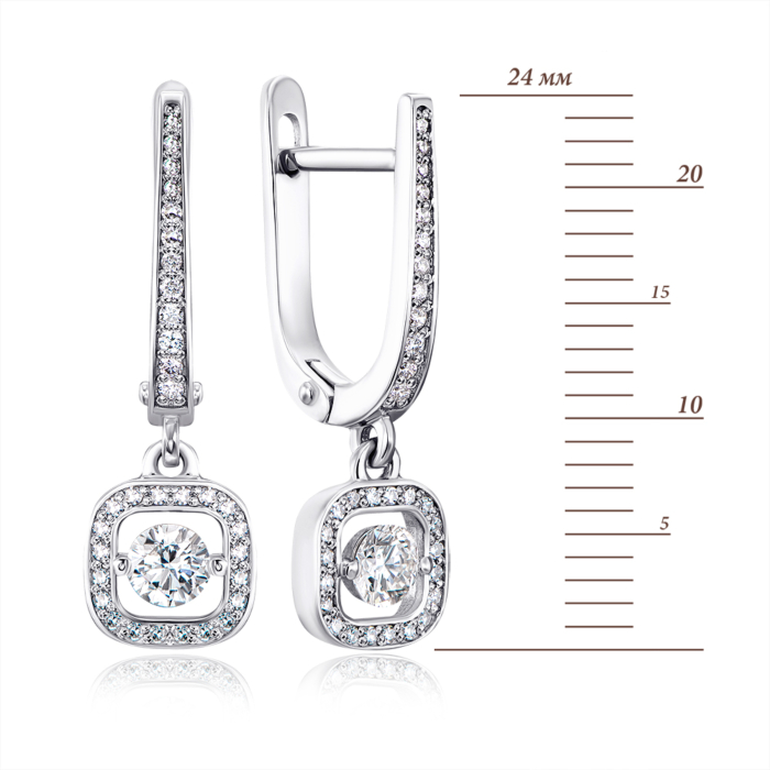 Золотые серьги с бриллиантами. Артикул 807095/02/1/10637