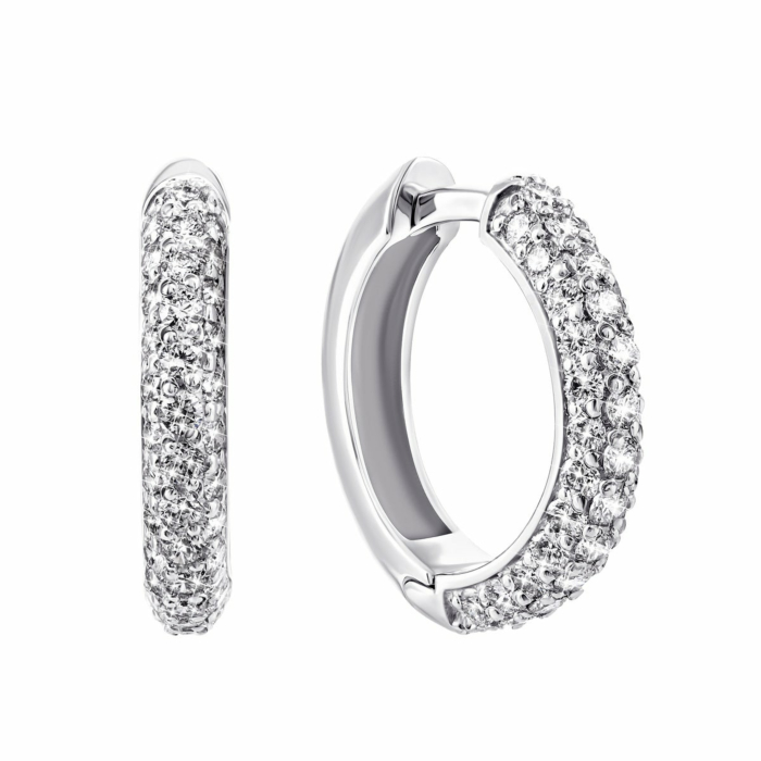 Золоті сережки-конго з діамантами.Артикул UG5Сz7422/1