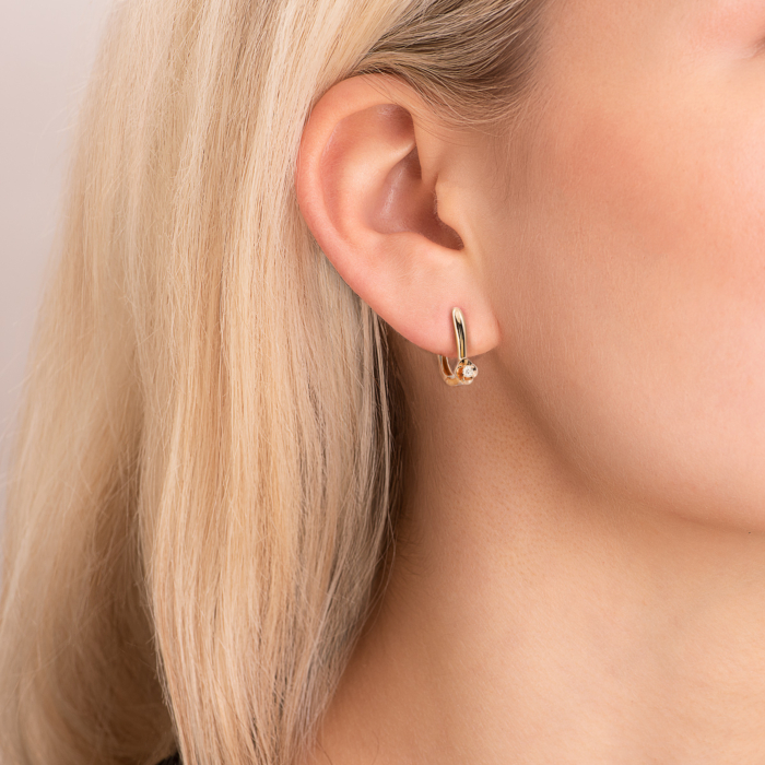 Золоті сережки з діамантами. Артикул UG5Сz7642