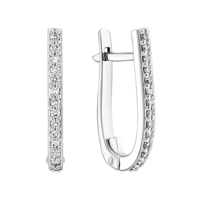 Золоті сережки з діамантами.Артикул UG5WB3.44Б