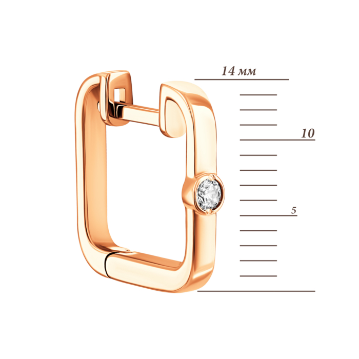 Золотые серьги с бриллиантами.Артикул UG5ЗК2019