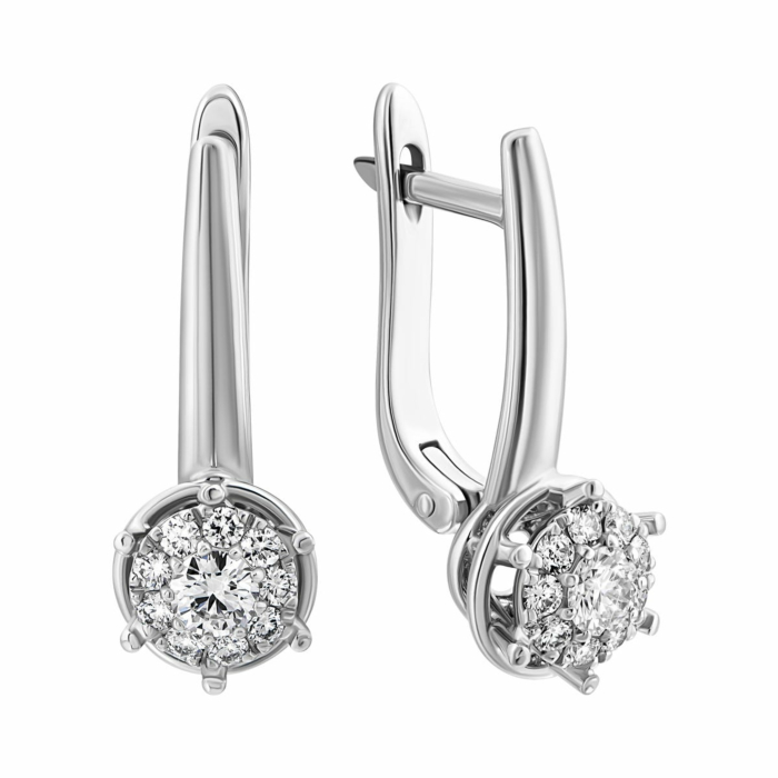 Золотые серьги с бриллиантами. Артикул UG5B436Б