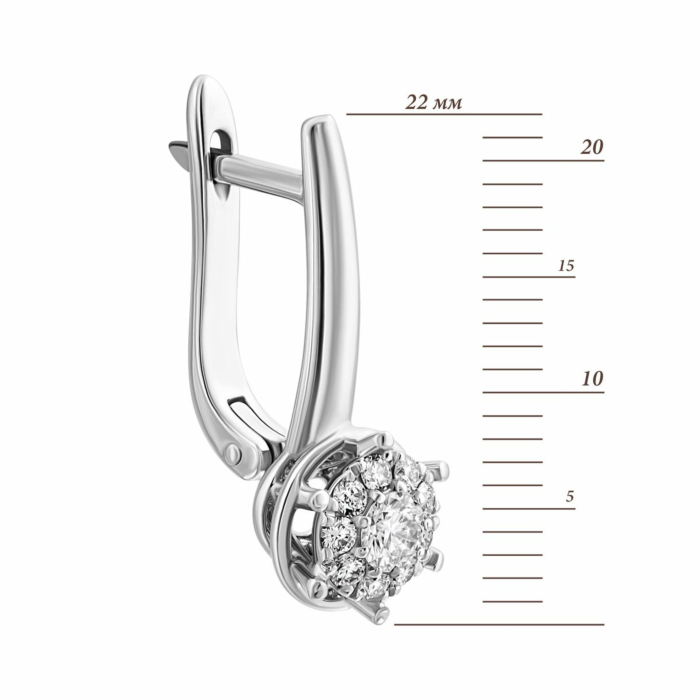 Золотые серьги с бриллиантами. Артикул UG5B436Б