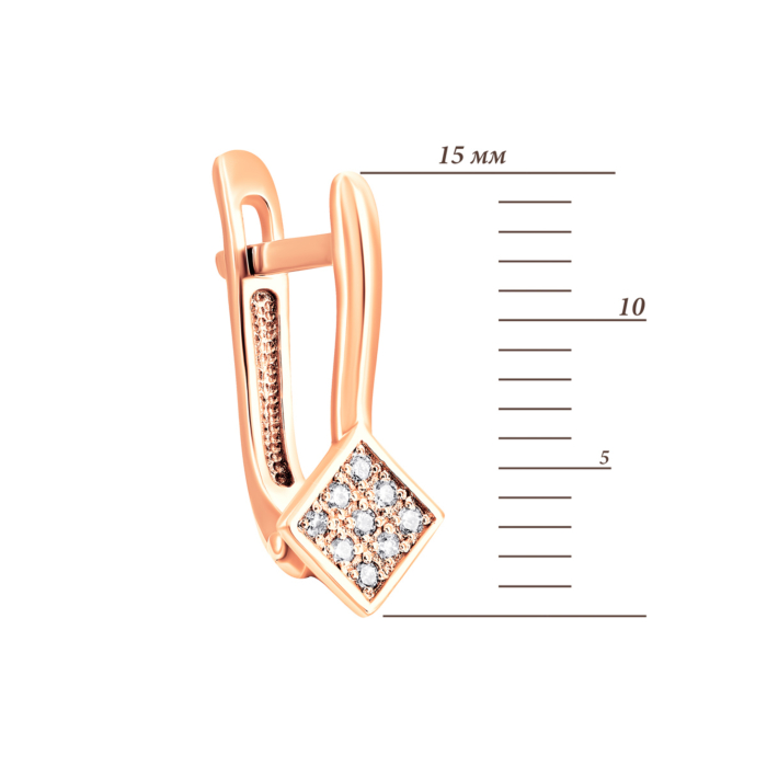 Золоті сережки з діамантами.Артикул UG5СМ0007