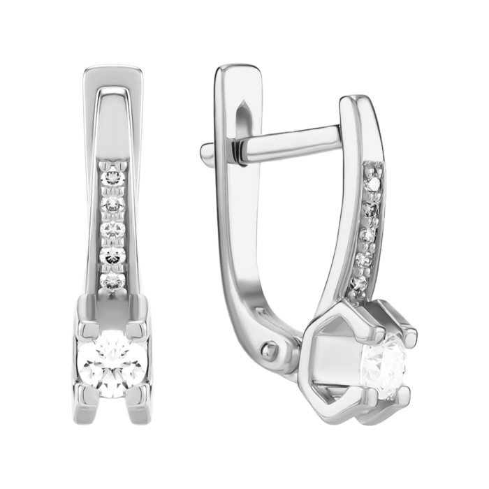 Золоті сережки з діамантами. Артикул UG5СВ1104.00100Бн