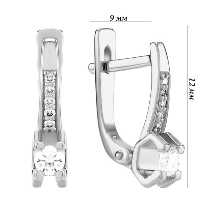 Золоті сережки з діамантами. Артикул UG5СВ1104.00100Бн