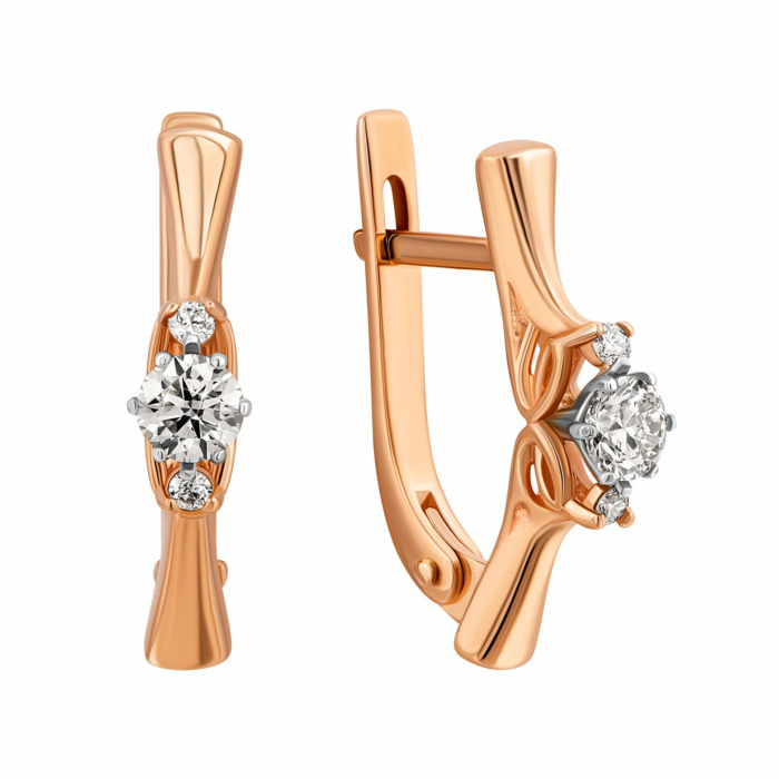 Золотые серьги с бриллиантами. Артикул UG5СВ1241.00100н