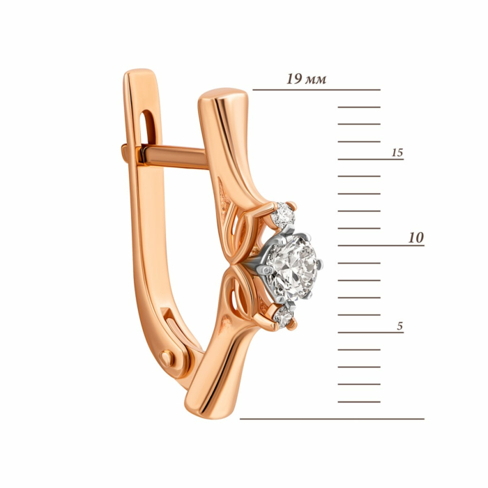Золотые серьги с бриллиантами. Артикул UG5СВ1241.00100н