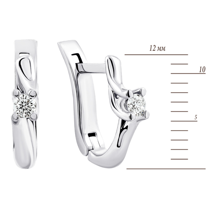 Золотые серьги с бриллиантами. Артикул UG5Сz 7294/1