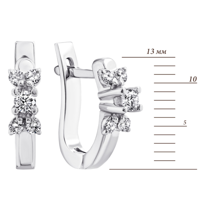 Золоті сережки з діамантами. Артикул UG5Сz 7420/1