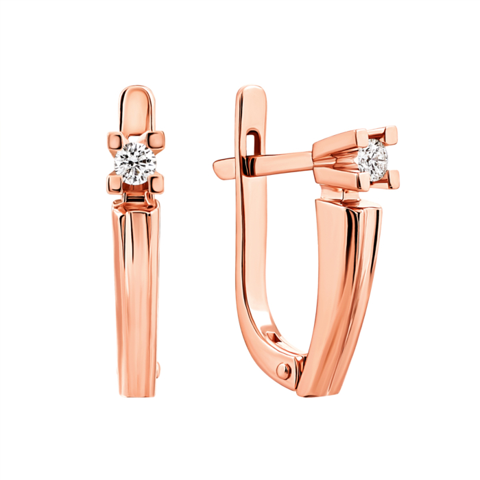 Золотые серьги с бриллиантами. Артикул UG5Сz7292