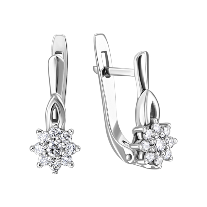 Золоті сережки з діамантами.Артикул UG5Сz7476/1