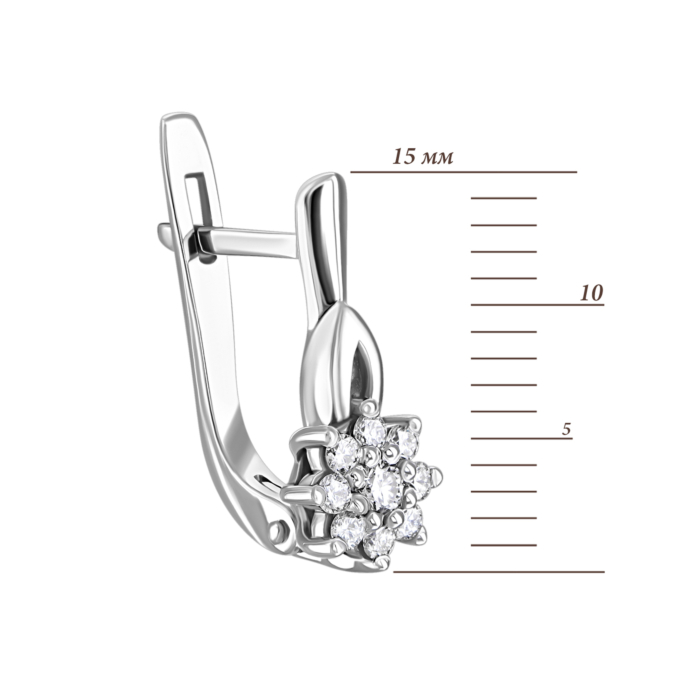 Золоті сережки з діамантами.Артикул UG5Сz7476/1