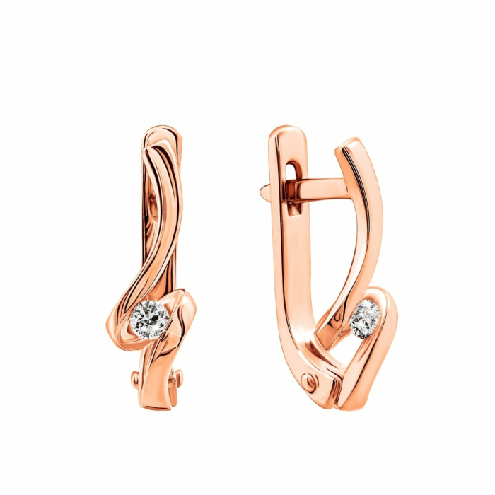 Золотые серьги с бриллиантами. Артикул UG5Сz7482