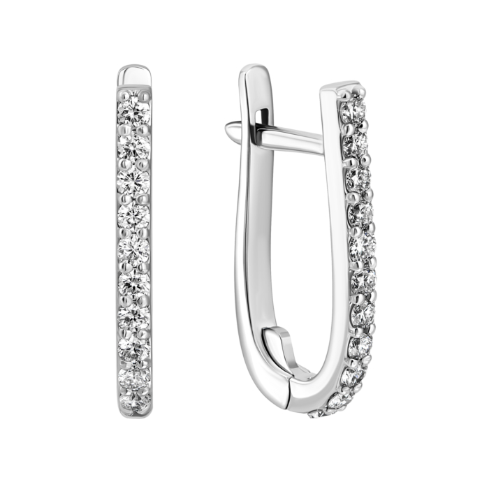 Золоті сережки з діамантами.Артикул UG5WB3.48Б