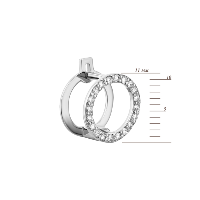 Золоті сережки з діамантами.Артикул UG5WB3.9Б