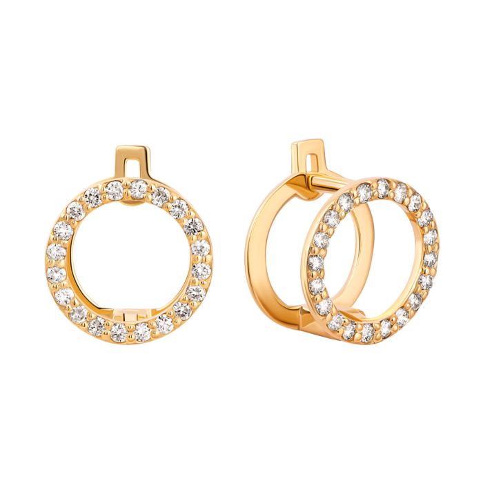 Золоті сережки з діамантами.Артикул UG5WB3.9Ж