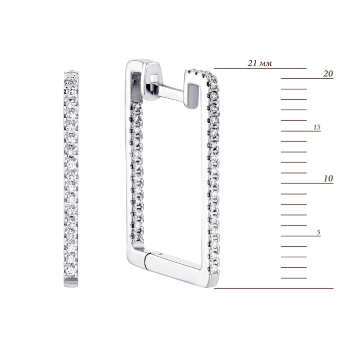 Золотые серьги с бриллиантами. Артикул UG5ЗК2016/1