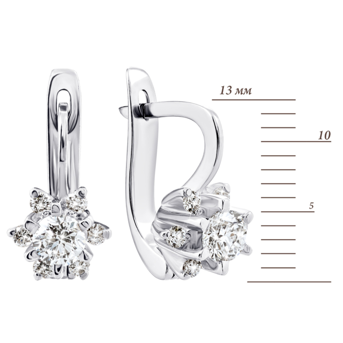Золоті сережки з діамантами. Артикул UG5214178 /1