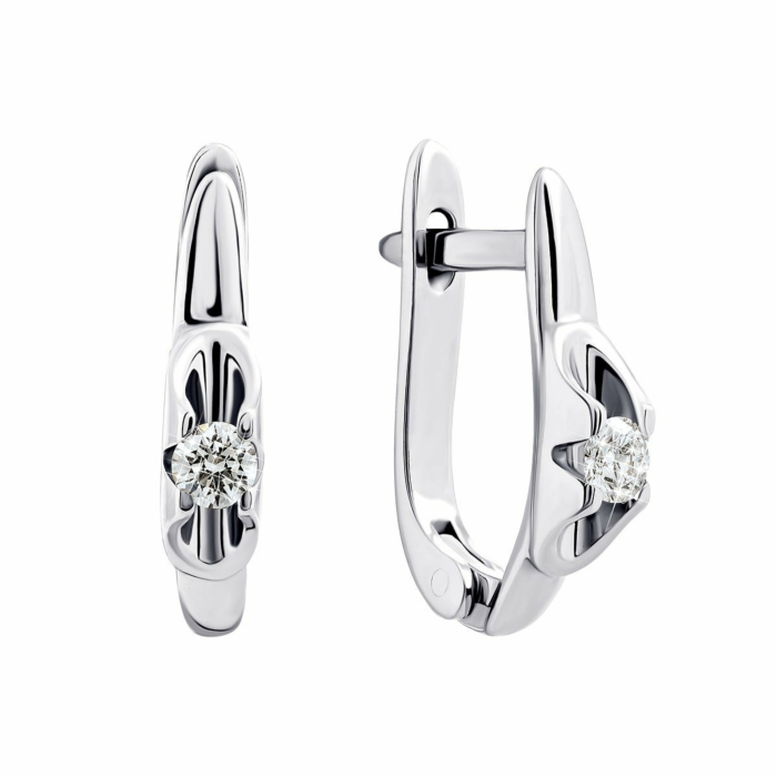 Золотые серьги с бриллиантом. Артикул UG5Сz7521/1