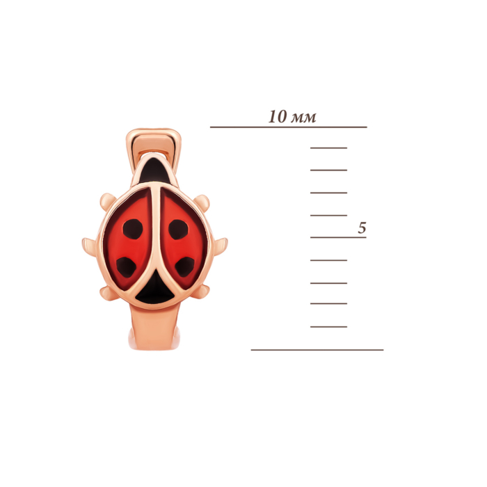 Золоті сережки з емаллю.Артикул UG52/10/286