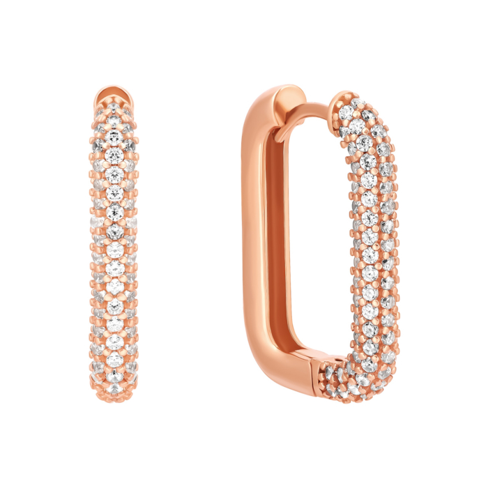 Золотые серьги с фианитами.Артикул UG52/40/086