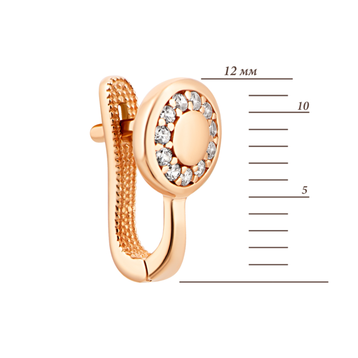 Золотые серьги с фианитами.Артикул UG52111030001