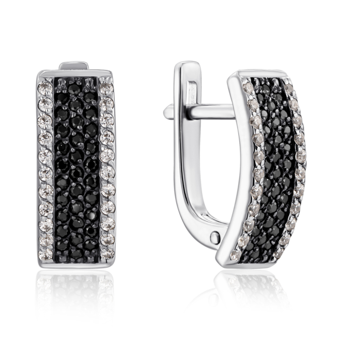 Золотые серьги с фианитами (21735/02/1/7)