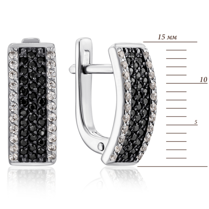 Золотые серьги с фианитами (21735/02/1/7)