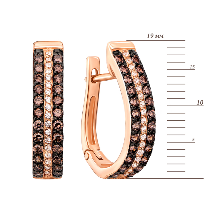 Золоті сережки з фіанітами (21784/01/1/866)