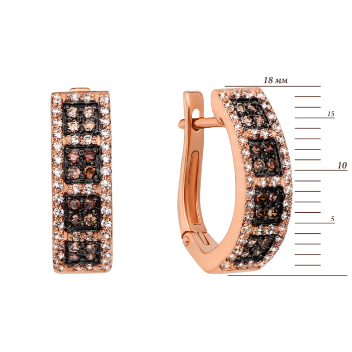 Золоті сережки з фіанітами (21786/01/1/473)