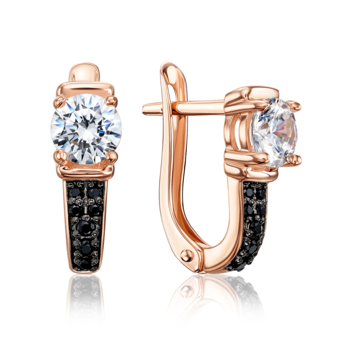 Золотые серьги с фианитами. Артикул 21889/01/1/1231