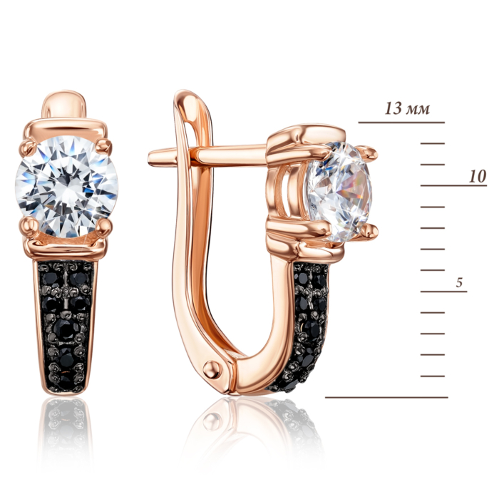 Золотые серьги с фианитами. Артикул 21889/01/1/1231