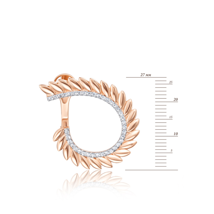 Золотые серьги с фианитами. Артикул 22187/01/1/13