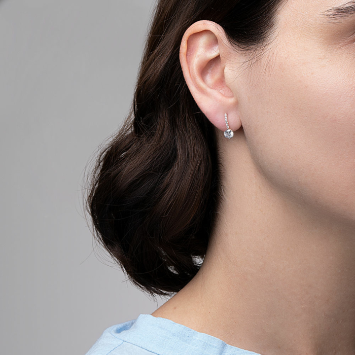 Золоті сережки з фіанітами. Артикул 22260/01/1/2915