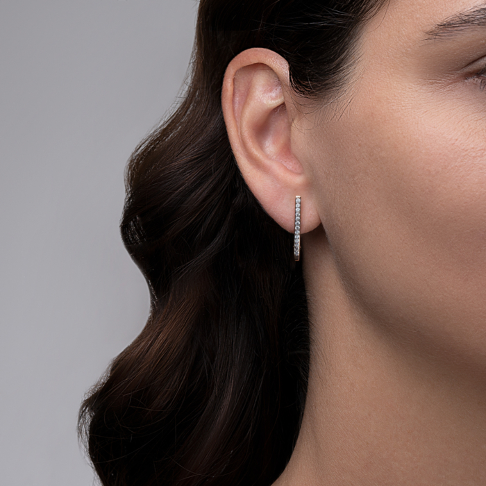 Золотые серьги с фианитами. Артикул 22466/01/1/3