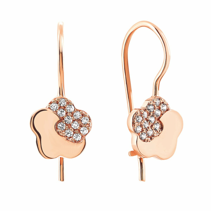 Золоті сережки з фіанітами.Артикул UG5с149