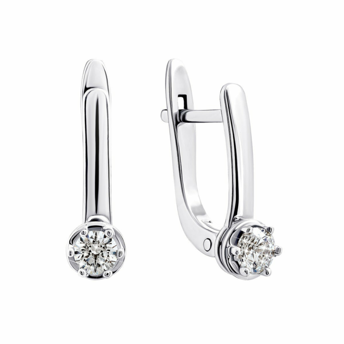 Золоті сережки з фіанітами Royal Zirconia Артикул UG5С4095/1 Royal