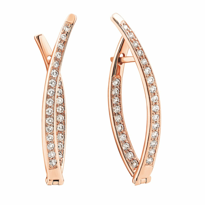 Золотые серьги с фианитами. Артикул UG5С0196