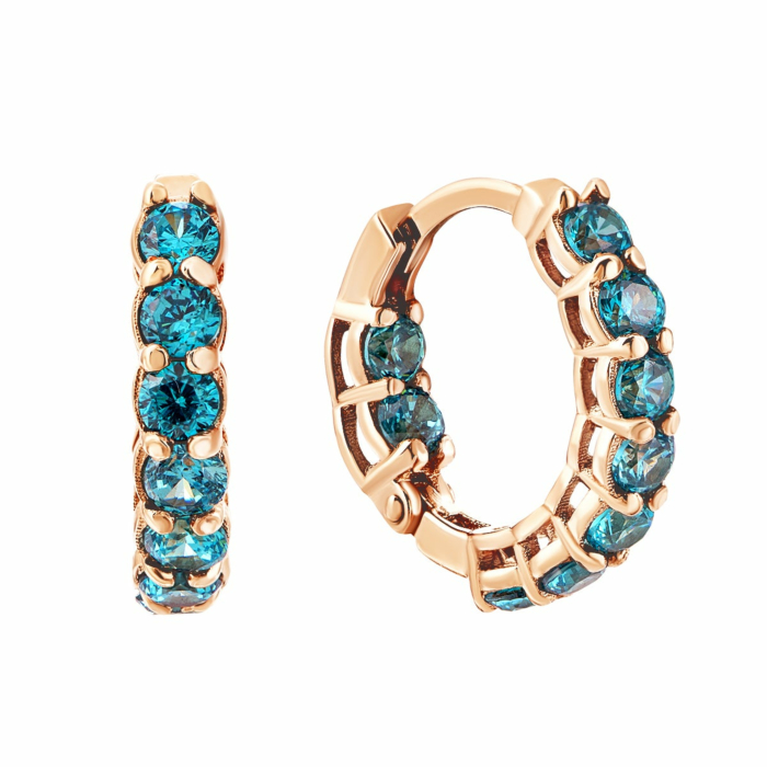 Золотые серьги с фианитами. Артикул UG5С0607г