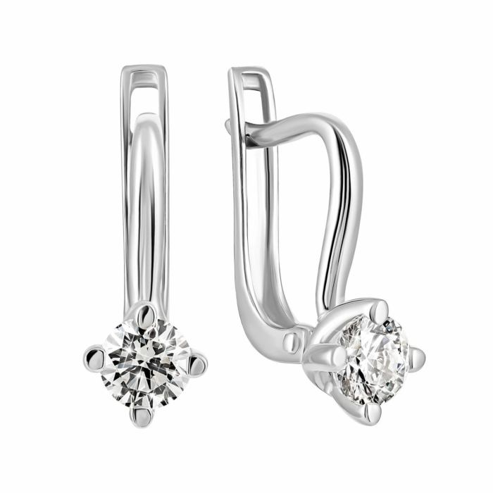 Золоті сережки з фіанітами Royal Zirconia.Артикул UG5С4215/1 Royal