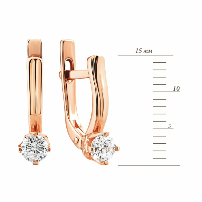 Золотые серьги с фианитами. Артикул UG5СВ1131и