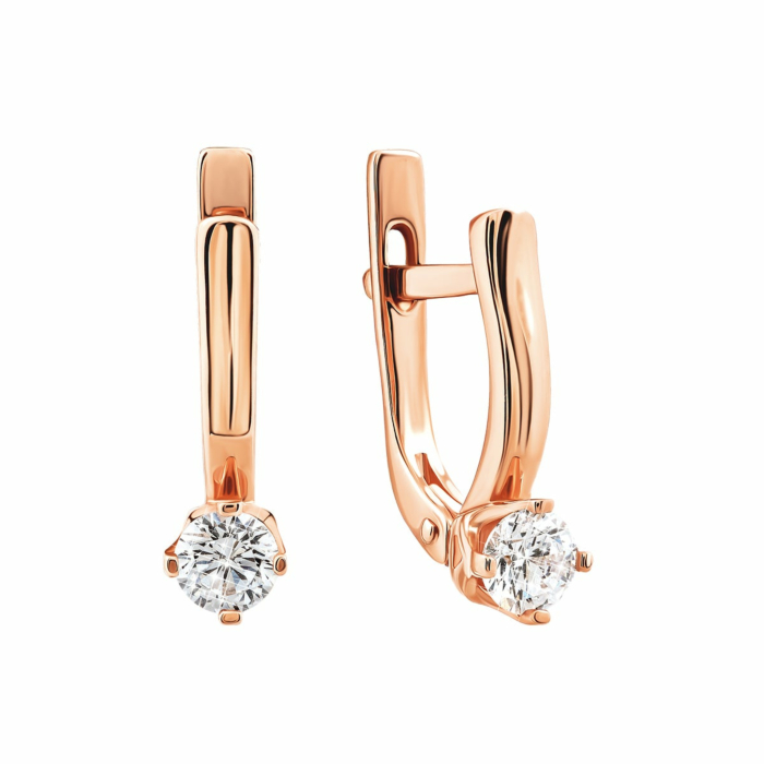 Золотые серьги с фианитами. Артикул UG5СВ1131и